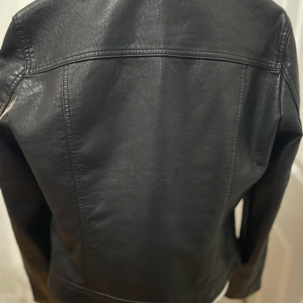 Topshop Faux Leather Jacket - Picture 5 of 6